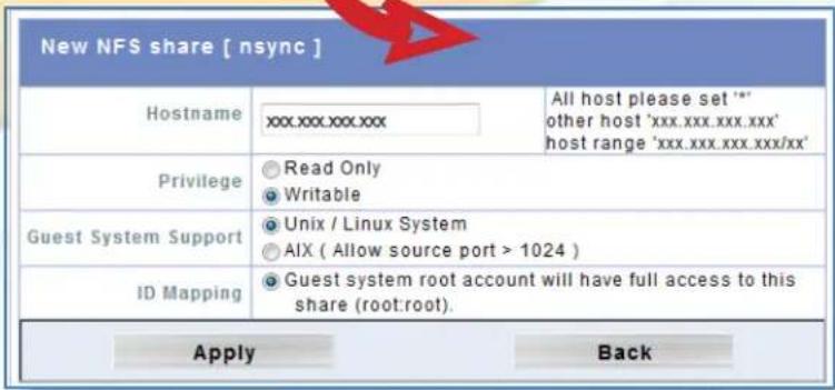 Micronet MaxNAS - NFS Configuration - 3
