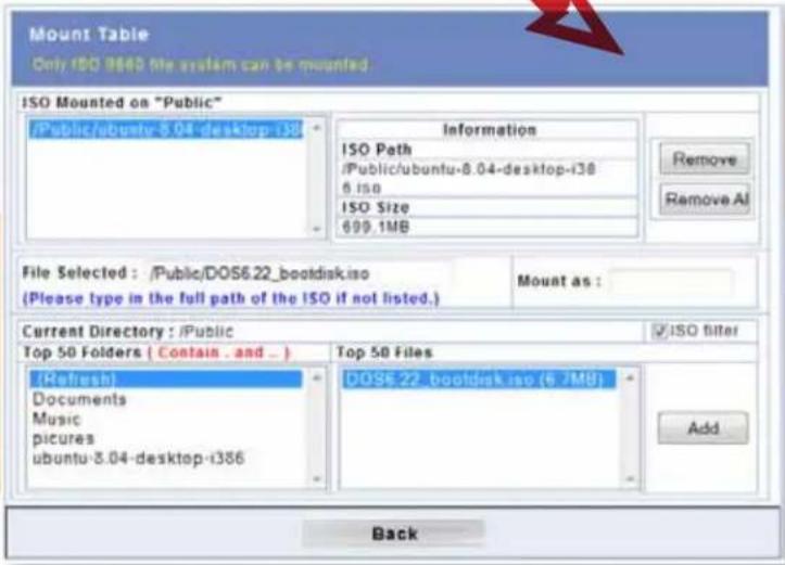 Micronet MaxNAS - Mount and Share ISO disk image - 2