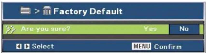OPTOMA TS551 - Factory Default - 1