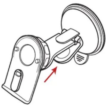 MAGELLAN RoadMate 1424 - Securing the Car Cradle to the Windshield or Adhesive Disk - 1