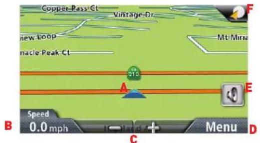 MAGELLAN RoadMate 1424 - Map Screen - 1