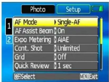 GE A1050 - Still menu - 1