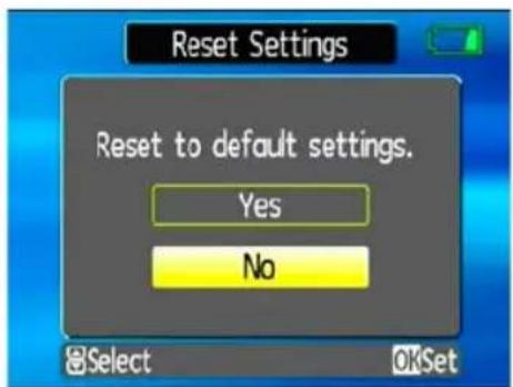 GE A1050 - Reset Settings - 1