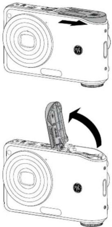 GE A1250 - Inserting the battery - 1