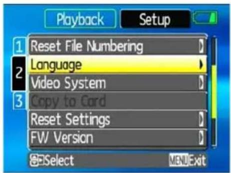GE A1250 - Setting the Language - 1