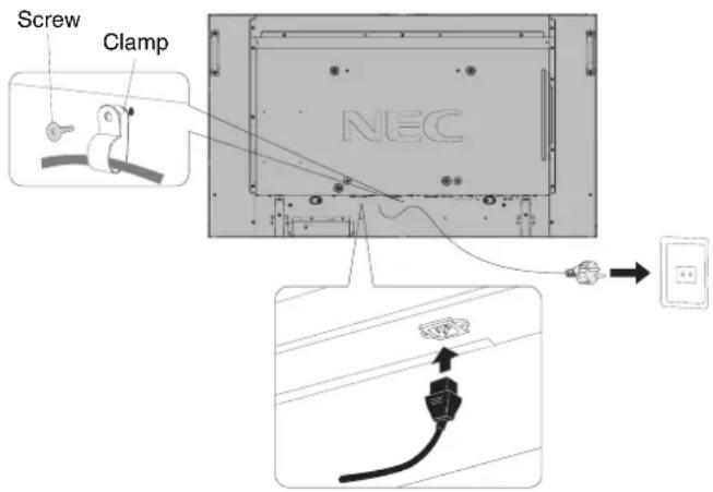 NEC MultiSync P402-TMX4P - Connect the supplied power cord - 1