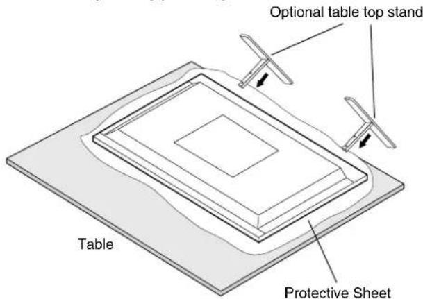 NEC MultiSync P402-TMX4P - Installing and removing optional table top stand - 1