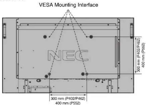 NEC MultiSync P402-TMX4P - Attach Mounting Accessories - 1
