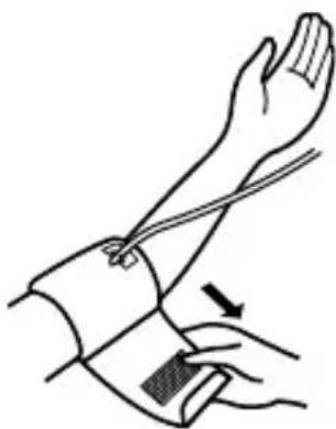 OMRON BP710 - APPLYING THE ARM CUFF - 1