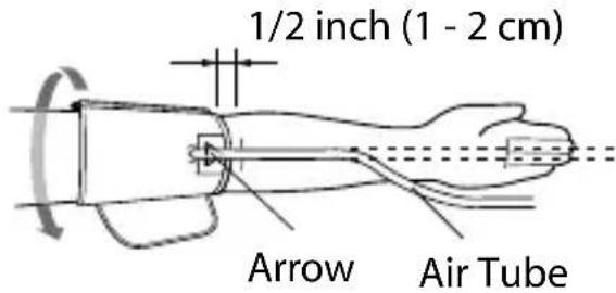 OMRON BP710 - APPLYING THE CUFF ON THE LEFT ARM - 2