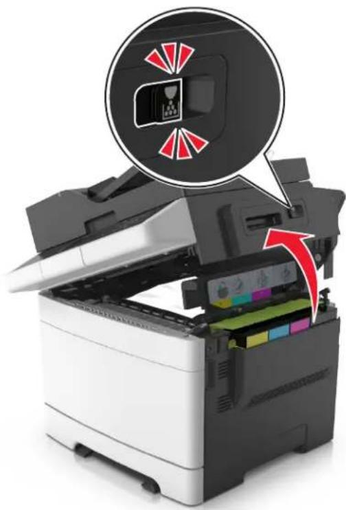 LEXMARK CX410e - [x]-page jam, clear standard bin [203.xx] - 1