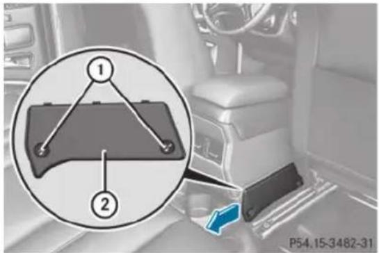Mercedes-Benz G-Class (2014) - Boîte à fusibles au niveau du plancher ③ Boîte à fusibles côté passager - 2