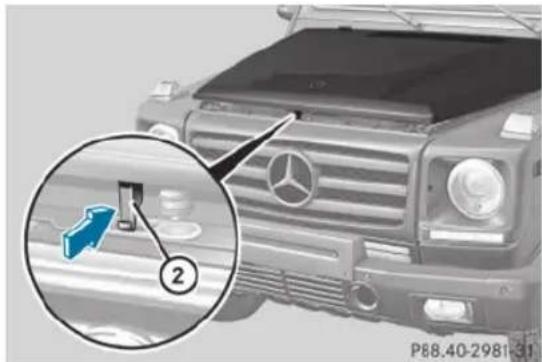 Mercedes-Benz G-Class (2014) - Ouverture du capot - 2