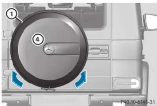 Mercedes-Benz G-Class (2014) - Cache en acier inoxydable de la roue de secours - 2