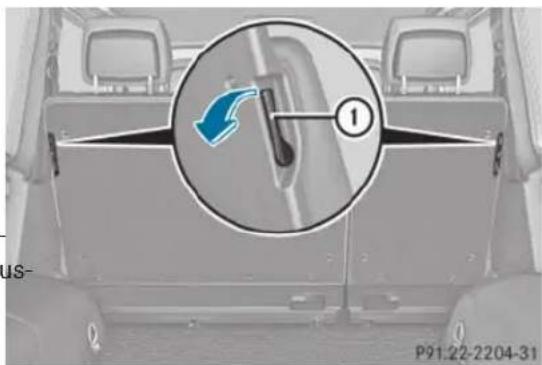 Mercedes-Benz G-Class (2014) - Basculement du dossier vers l'avant - 1