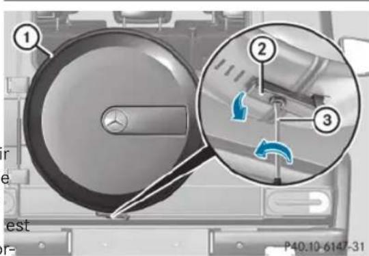 Mercedes-Benz G-Class (2014) - Cache en acier inoxydable de la roue de secours - 1