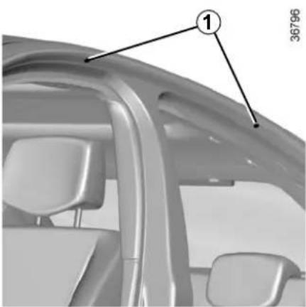 RENAULT Laguna (2012) - BARRES DE TOIT : ACCÈS AUX POINTS DE FIXATION - 1