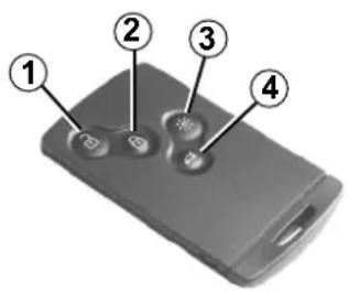 RENAULT Laguna (2012) - CARTE RENAULT À TÉLÉCOMMANDE : utilisation - 1
