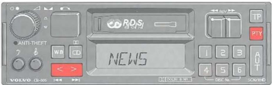RDiSi BI ON ANTI-THEFT WD CD NEWS VOLVO CR-305 COLBE B. NR REV TP PTY 1 2 3 4 5 6 AUT DISC No. SON/FND