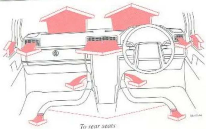 To rear seats