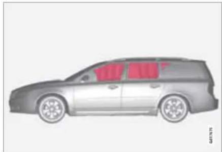VOLVO XC70 (2011) - Rideau gonflable (IC) - 1