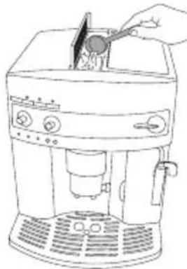 DELONGHI Magnifica ESAM 3200.S EX1 - 11.2A Réglage du moulin à café (si vous utilisez des grains de café entiers) - 1