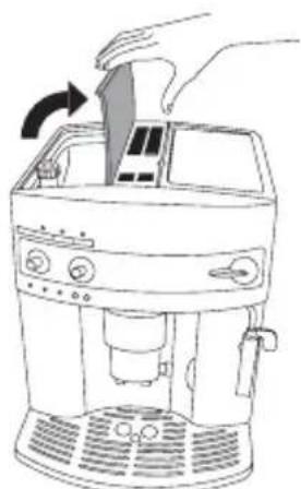 DELONGHI Magnifica ESAM 3200.S EX1 - Cómo rellenar el contenedor del café en grano (si está utilizando café en grano) - 1