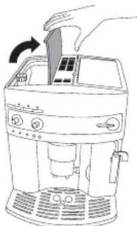 DELONGHI Magnifica ESAM 3200.S EX1 - Filling the Coffee Bean Container (If you are using whole coffee beans) - 1