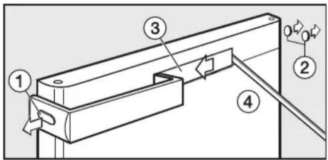 MIELE K 12023 S - Changement de la poignée de la porte - 1