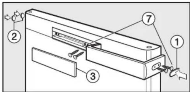 MIELE K 12023 S - Changement de la poignée de la porte - 3