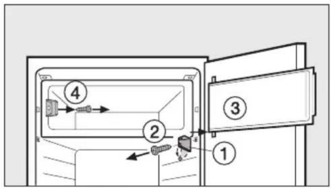 MIELE K 12023 S - Changement de la porte du compartiment de congélation - 1