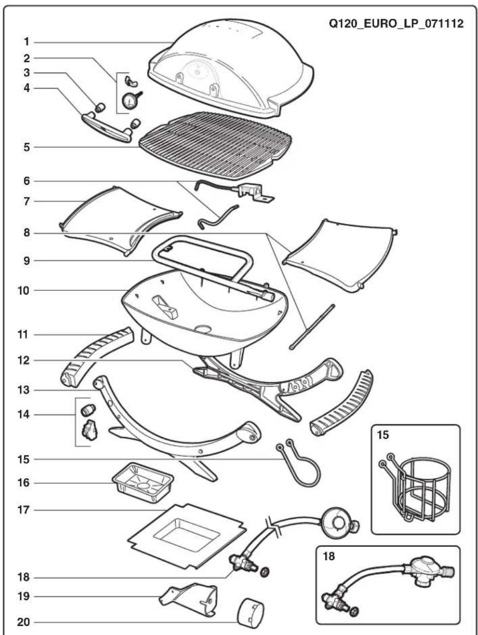 WEBER Q120 - EXPLODED VIEW Q120 - 1