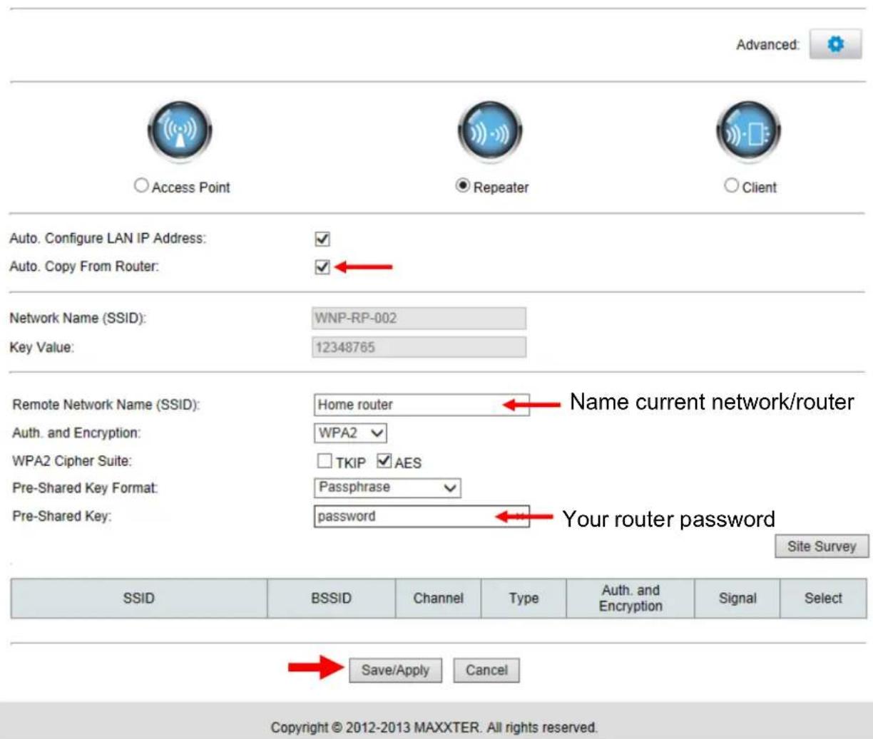 Maxxter ACT-WNP-RP-002 - You are now in the main menu of the Maxxter WiFi-Repeater - 2