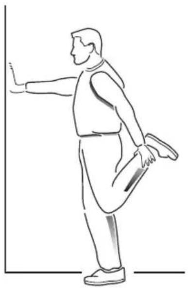 Vision Fitness T9500 Simple - STANDING QUADRICEPS STRETCH - 1