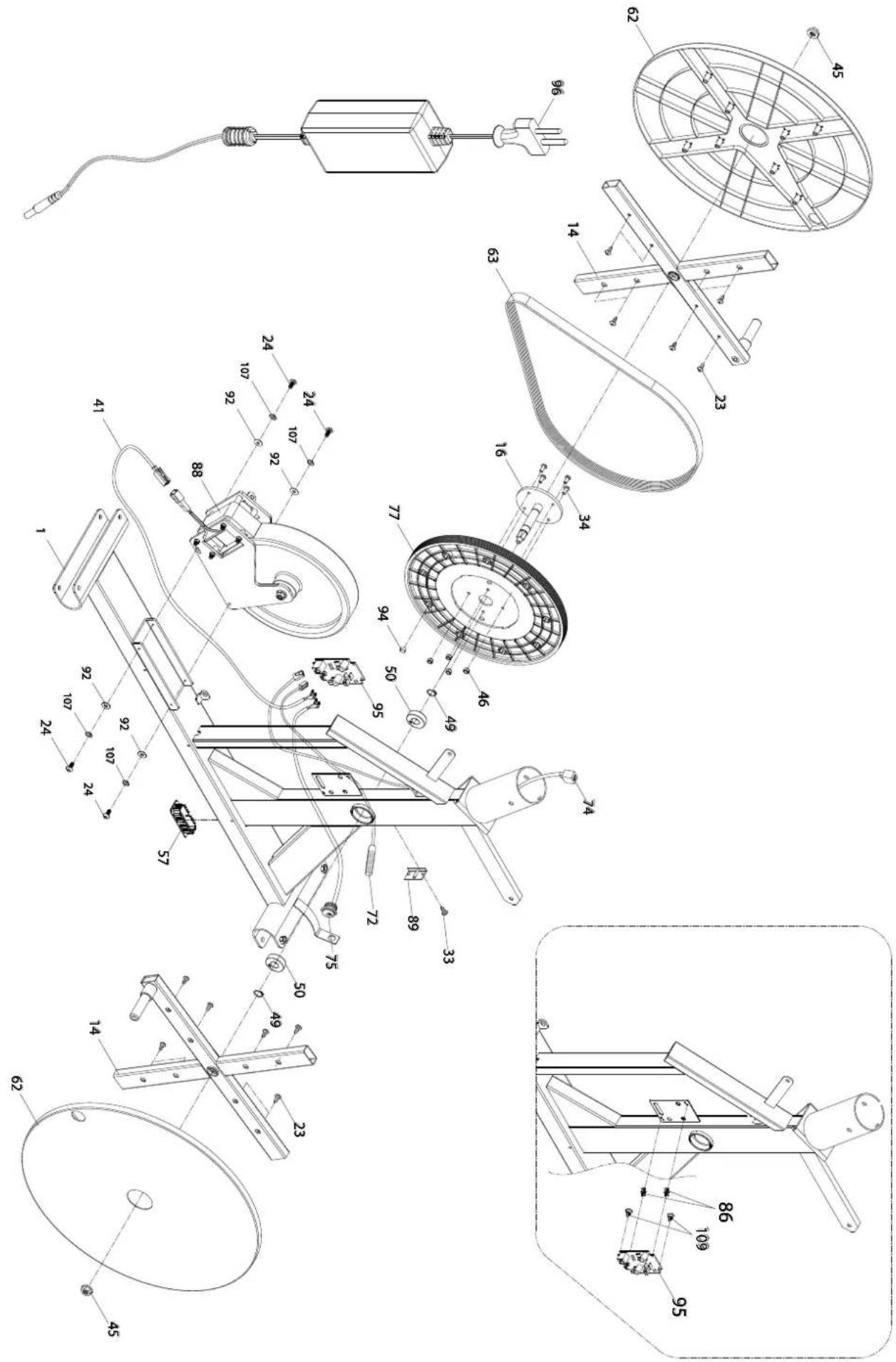 TUNTURI C45 - PARTS LIST - 2
