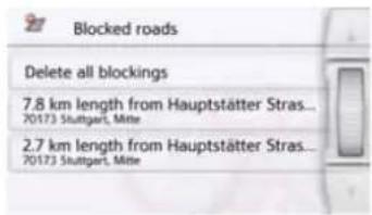 BECKER Revo.1 - The Blocked roads button - 2