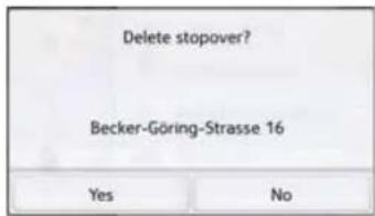 BECKER Revo.1 - Deleting a stopover - 2