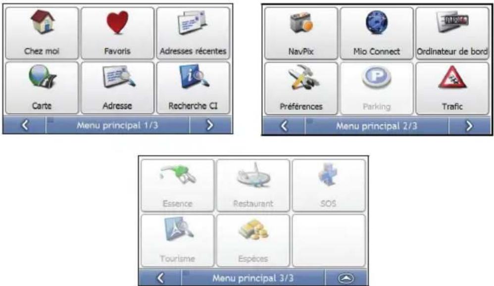 MIO Moov M415 - Écran Menu principal - 1