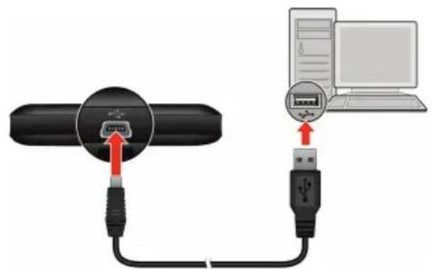 MIO Moov M415 - Charger la batterie via le câble USB - 1