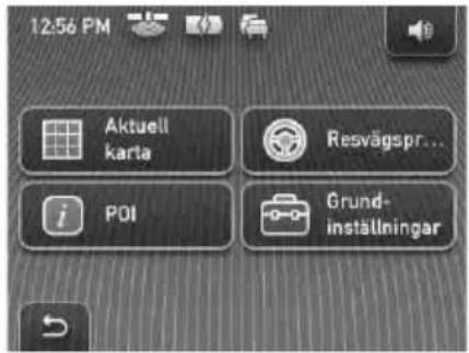 12:56 PM Aktuell karta Resvägspr... POI Grund- instättningar