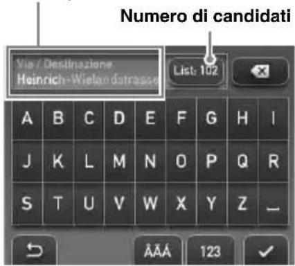 Numero di candidati Via / Desiluzione Heinrich-Wielandatrasse List: 102 A B C D E F G H I J K L M N O P Q R S T U V W X Y Z - AAA 123 ✓