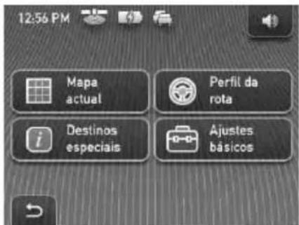 12:56 PM Mapa actual Perfil da rota Destinos especiais Ajustes básicos