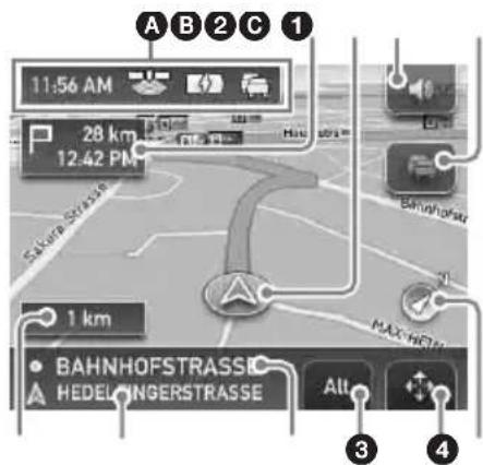 11:56 AM 28 km 12.42 PM Sakura Strasse 1 km BAHNHOFSTRASSHEDELINGERSTRASSE Alt MAX HTR A B C 1