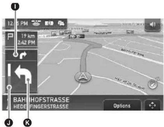 12:5 PM 19 km 2:42 PM BAH HOFSTRASSE HEDE FINGERSTRASSE Options J K