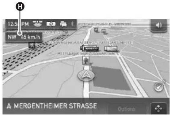 12.5 km/h NW 45 km/h AUTOCHAUSKAID WEDEN KOWAGE NCARAGEN (GUSTIGANT) MOTE MITTLEER SPORTSSEGARTEN A MERGENTHEIMER STRASSE Options