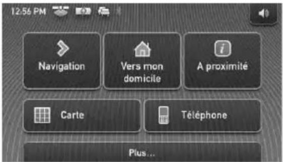 12:56 PM Navigation Vers mon domicile A proximité Carte Téléphone Plus...