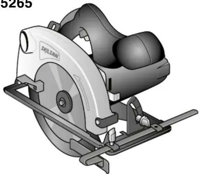 Illustration of a Skilssaw cutting cutter with visible blade and base plate (no text or symbols)