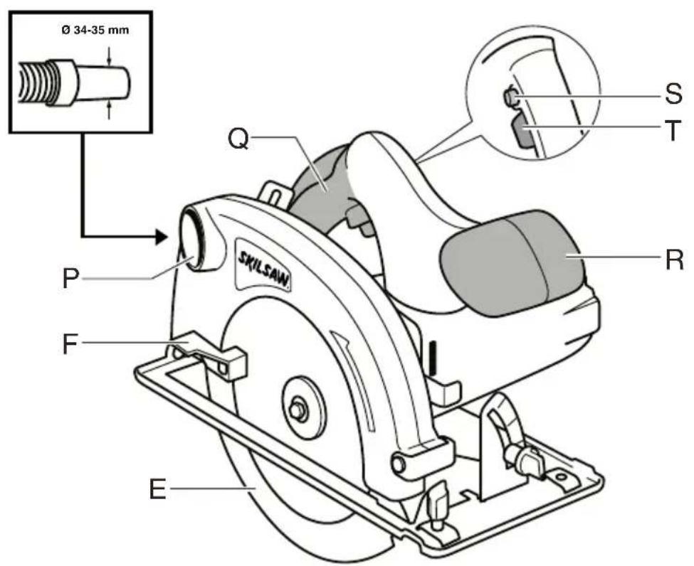 Ø 34-35 mm P F E Q SKILSAW S T R