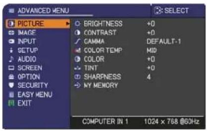 3M X30 - PICTURE menu - 1