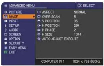 3M X30 - IMAGE menu - 1